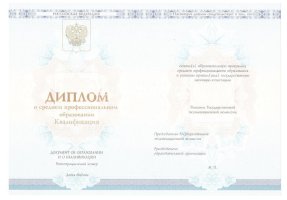 Диплом колледжа 2014 - 2019 в Каменске-Уральском